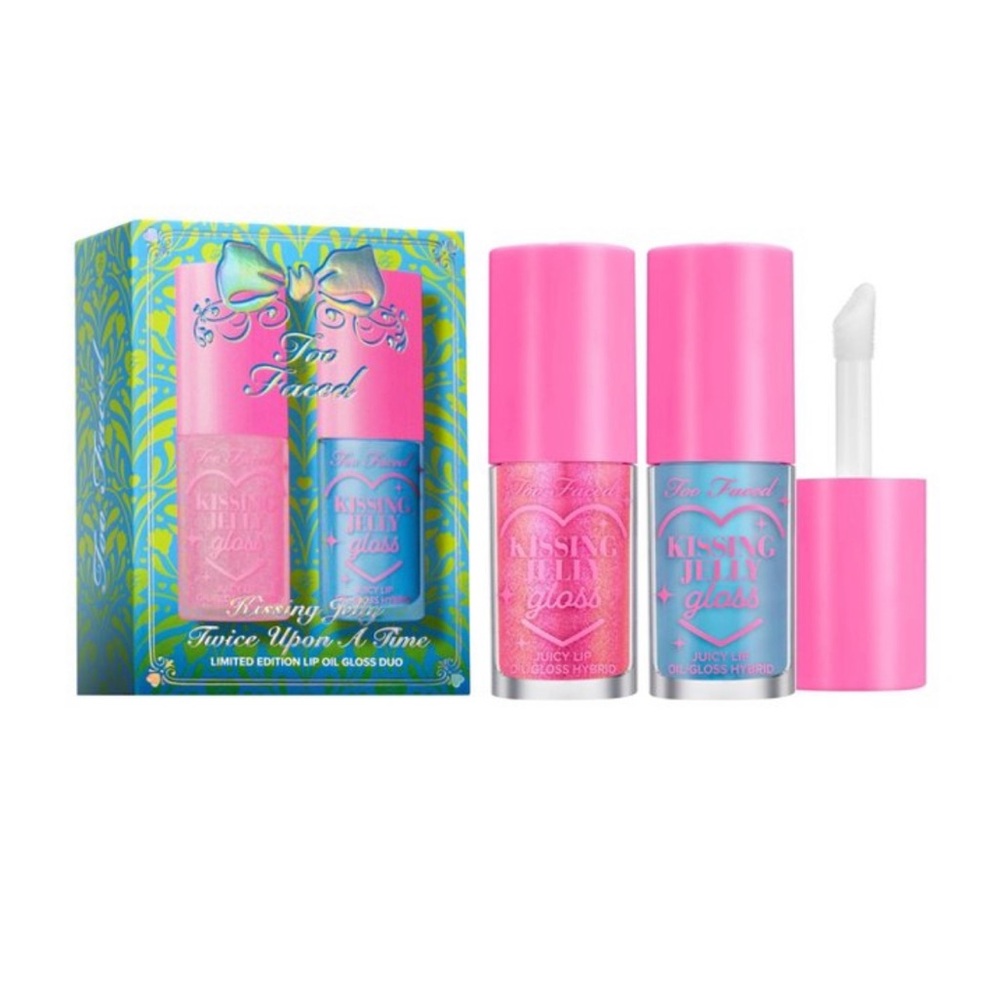 Too Faced Kissing Jelly Gloss Set - Pink and Blue